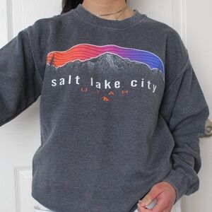 Salt Lake City Graphic Gray Sweater